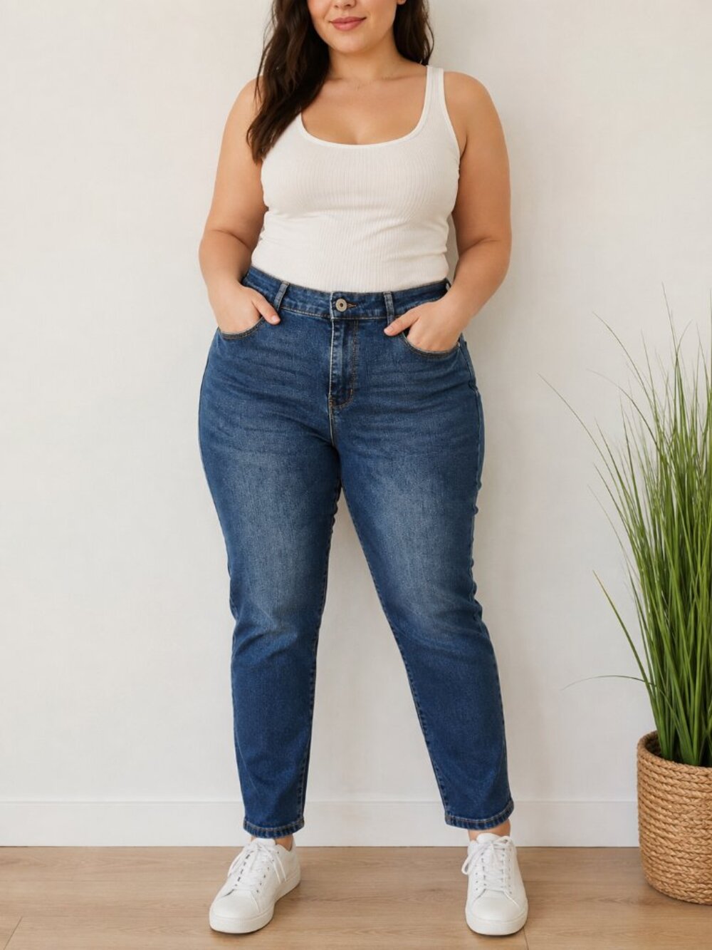 Skinny Jeans Dark Wash Mid Rise Stretch Denim Telepatía Size 15
